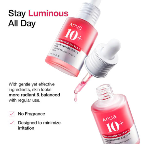 سرم ضد لک نیاسینامید 10% + ترانگزامیک اسید 4% آنوا - Anua Niacinamide 10% + TXA 4% Dark Spot Correcting Serum