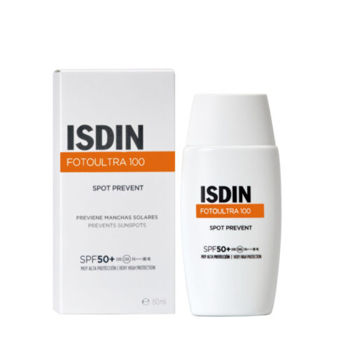 کرم ضد آفتاب ضد لک بی رنگ اسپات پریونت ایزدین - Isdin Fotoultra 100 Spot Prevent SPF 50