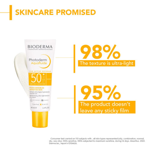ضد آفتاب بی رنگ فتودرم آکوافلوئید بایودرما - +Bioderma Photoderm Aquafluid Invisible Sunscreen SPF50