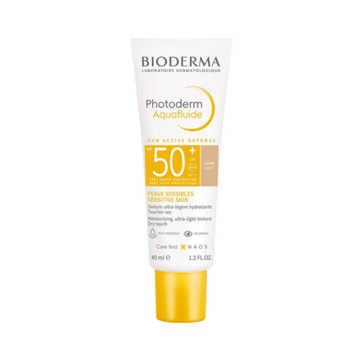 ضد آفتاب رنگی فتودرم آکوافلوئید بایودرما - +Bioderma Photoderm Aquafluid Light Sunscreen SPF50