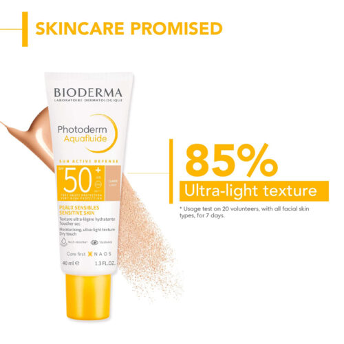 ضد آفتاب رنگی فتودرم آکوافلوئید بایودرما - +Bioderma Photoderm Aquafluid Light Sunscreen SPF50