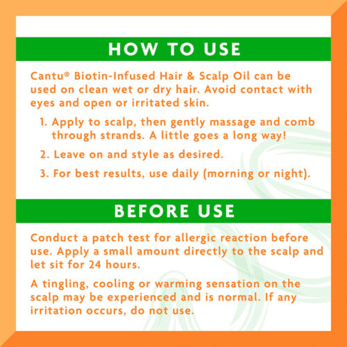 روغن تقویت کننده مو و پوست سر بیوتین کنتو - Cantu Biotin Infused Strengthening Hair & Scalp Oil