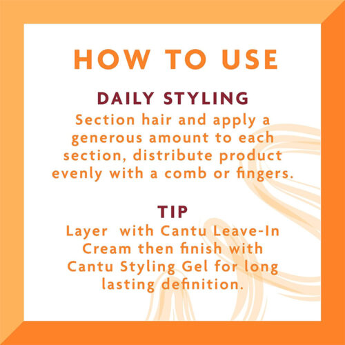 ژل رطوبت رسان بذر کتان و زیتون کنتو - Cantu Moisture Retention Styling Gel With Flaxseed and Olive Oil