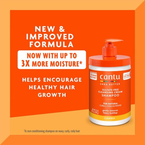 شامپو کرمی شی باتر کنتو سایز بزرگ - Cantu Sulfate Free Salon Size Cleansing Cream Shampoo