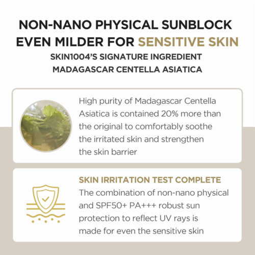 کرم ضد آفتاب رنگی سنتلا ماداگاسکار مدل ایرفیت پلاس اسکین 1004 - Skin1004 Madagascar Centella Air-Fit Suncream Plus