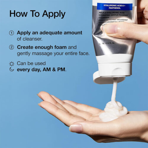 فوم شستشوی هیالورونیک اسید و پنتنول آنوا - Anua 8 Hyaluronic Acid Hydrating Gentle Foaming Cleanser
