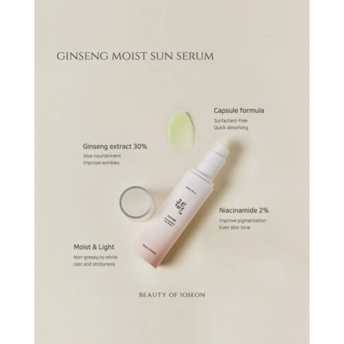 سرم ضد آفتاب مرطوب کننده جینسینگ بیوتی اف جوسان - Beauty of Joseon Ginseng Moist Sun Serum SPF50