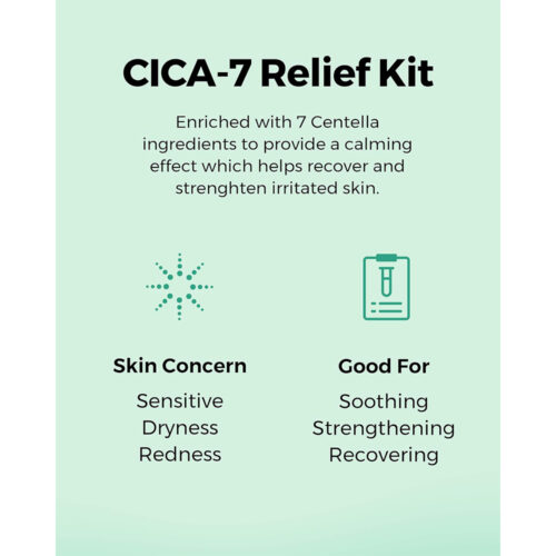 کیت سیکا 7 تسکین دهنده 3 مرحله ای کوزارکس - COSRX Cica-7 Relief Kit 3 Step