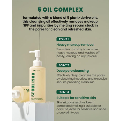 شوینده روغنی کاج سیکا و پروبیوتیک 1988 کی سکرت - K-Secret Seoul 1988 Cleansing Oil Pine Cica 1% + Probiotics