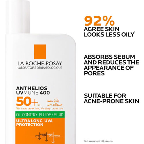 فلوئید ضد آفتاب کنترل چربی لاروش پوزای - La Roche Posay Anthelios Uvmune 400 Oil Control Fluid SPF50