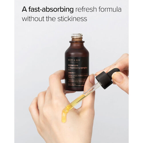 سرم روشن کننده و جوانساز ایدبنون و بلک بری مری اند می - Mary & May Idebenone + Blackberry Complex Serum