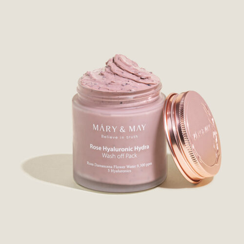 ماسک شستشوی آبرسان هیالورونیک اسید و گل رز مری اند می - Mary & May Rose Hyaluronic Hydra Wash Off Pack