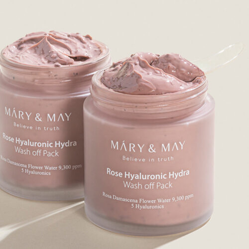 ماسک شستشوی آبرسان هیالورونیک اسید و گل رز مری اند می - Mary & May Rose Hyaluronic Hydra Wash Off Pack