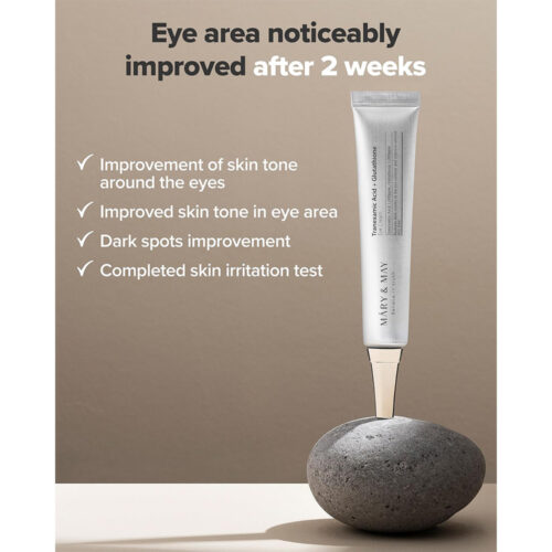 کرم دور چشم ضد لک و روشن کننده گلوتاتیون و ترانگزامیک اسید مری اند می - Mary & May Tranexamic Acid + Glutathione Eye Cream