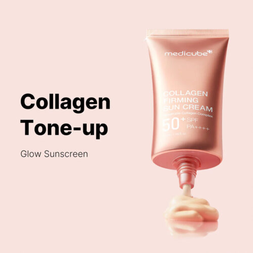 کرم ضد آفتاب تون آپ کلاژن مدی کیوب ضد چروک و روشن کننده پوست - Medicube Collagen Firming Sun Cream