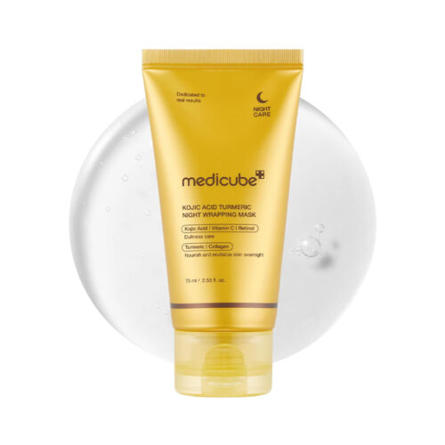 ماسک شب روشن کننده کوجیک اسید و کلاژن مدی کیوب - Medicube Kojic Acid Turmeric Night Wrapping Mask