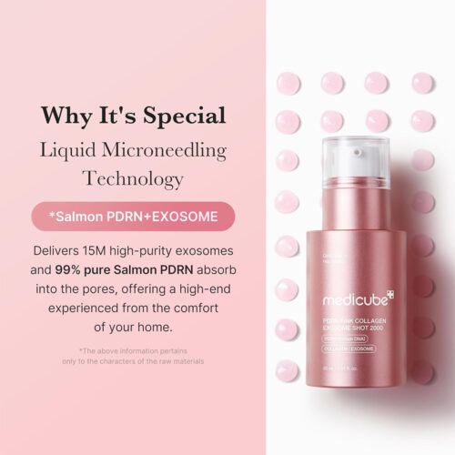 سرم اگزوزوم کلاژن و PDRN شات 2000 مدی کیوب - Medicube PDRN Pink Collagen Exosme Shot 2000