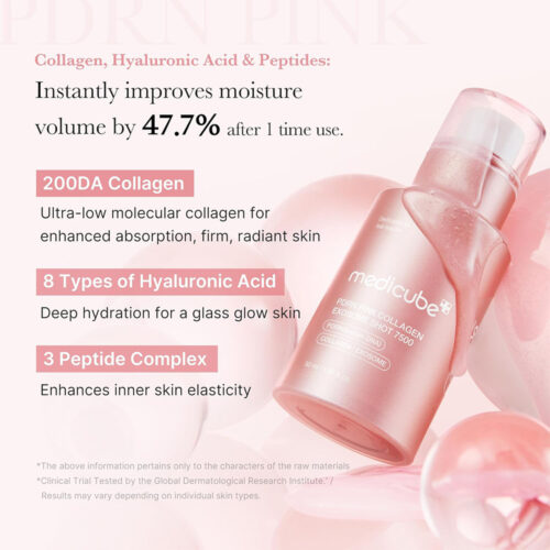 سرم اگزوزوم کلاژن و PDRN شات 7500 مدی کیوب - Medicube PDRN Pink Collagen Exosme Shot 7500