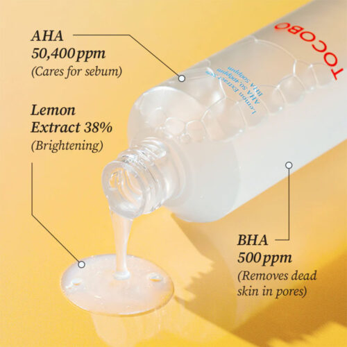 تونر لایه بردار AHA و BHA لیمو توکوبو - Tocobo AHA BHA Lemon Toner