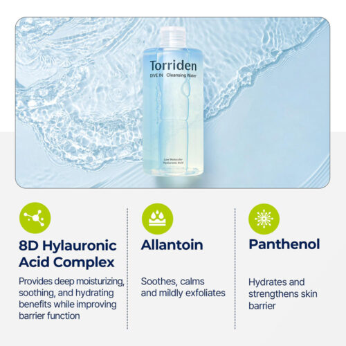میسلار واتر آبرسان هیالورونیک اسید توریدن - Torriden Dive In Low Molecular Hyaluronic Acid Cleansing Water