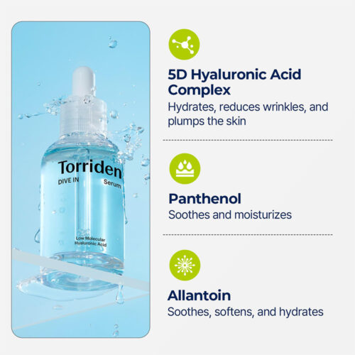 سرم آبرسان هیالورونیک اسید توریدن - Torriden Dive In Low Molecular Hyaluronic Acid Serum 50ml