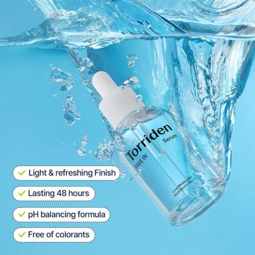 سرم آبرسان هیالورونیک اسید توریدن - Torriden Dive In Low Molecular Hyaluronic Acid Serum 50ml