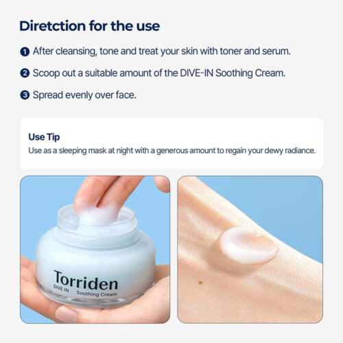 ژل کرم مرطوب کننده و تسکین دهنده هیالورونیک اسید توریدن - Torriden Dive In Soothing Cream