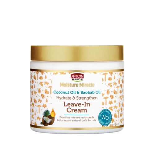 کرم نرم کننده بعد حمام تقویتی و آبرسان آفریکن پراید - African Pride Moisture Miracle Coconut Oil & Baobab Oil Leave-In Cream
