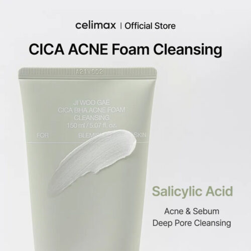 فوم شستشوی ضد جوش سیکا و BHA سلیمکس - Celimax Ji Woo Gae Cica BHA Acne Foam Cleansing
