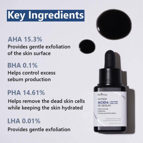 هایپر سرم لایه بردار 4 اسید ایزنتری - Isntree Hyper Acid4 AHA BHA PHA LHA 30 Serum