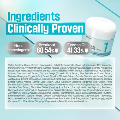 ژل کرم مرطوب کننده و تسکین دهنده شماره 1 نامبوزین - Numbuzin No.1 Pantothenic B5 Active Soothing Cream