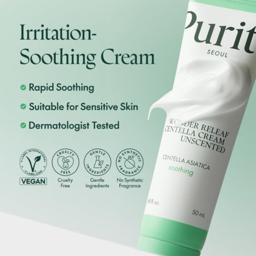 کرم ترمیم کننده و مرطوب کننده سنتلا پیوریتو - Purito Seoul Wonder Releaf Centella Cream Unscented