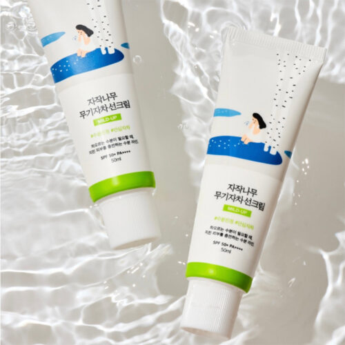 ضد آفتاب فیزیکی مرطوب کننده و تسکین دهنده راندلب - Round Lab Birch Juice Moisturizing Mild-Up Sunscreen
