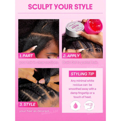 ژل حالت دهنده قوی مو شیگلم - Sheglam Locked in Strong Hold Twist & Braid Gel
