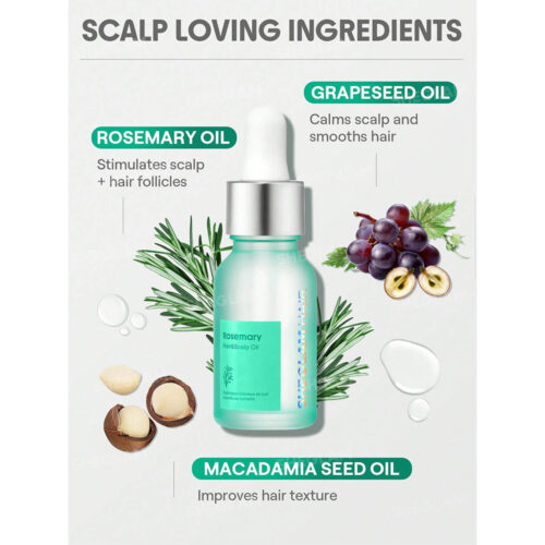 روغن مو و پوست سر رزماری شیگلم - Sheglam Rosemary Hair And Scalp Oil 15ml
