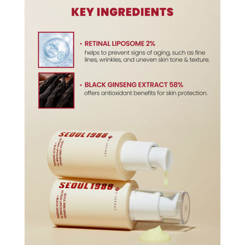 سرم ضد چروک لیپوزوم رتینال و جینسینگ سیاه سئول 1988 کی سکرت - K-Secret Seoul 1988 Serum Retinal Liposome 2% + Black Ginseng