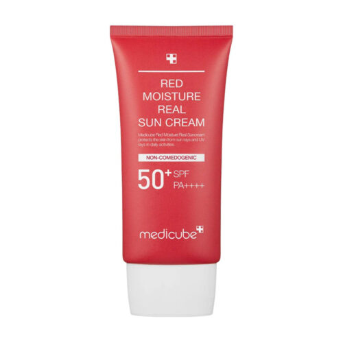 کرم ضد آفتاب مرطوب کننده و تسکین دهنده مدی کیوب - Medicube Red Moisture Real Sun Cream
