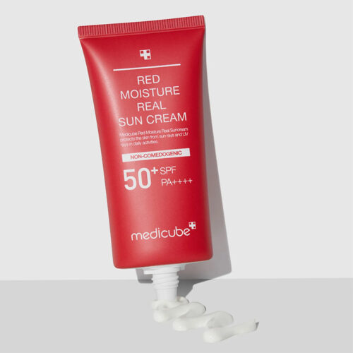 کرم ضد آفتاب مرطوب کننده و تسکین دهنده مدی کیوب - Medicube Red Moisture Real Sun Cream