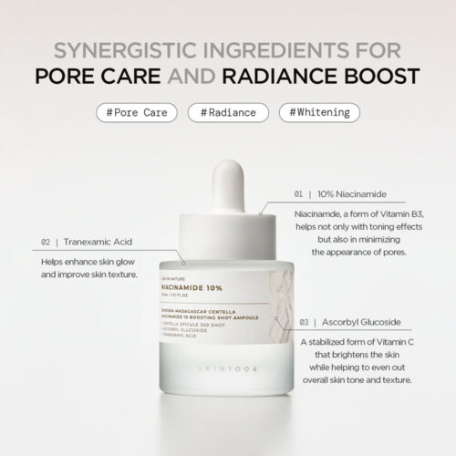 آمپول روشن کننده نیاسینامید 10 درصد سنتلا اسکین 1004 - Skin1004 Madagascar Centella Niacinamide 10 Boosting Shot Ampoule