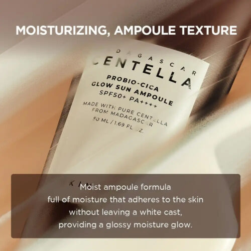 ضد آفتاب تقویت کننده و درخشان کننده پروبیو سیکا اسکین 1004 - Skin1004 Madagascar Centella Probio Cica Glow Sun Ampoule