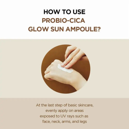 ضد آفتاب تقویت کننده و درخشان کننده پروبیو سیکا اسکین 1004 - Skin1004 Madagascar Centella Probio Cica Glow Sun Ampoule